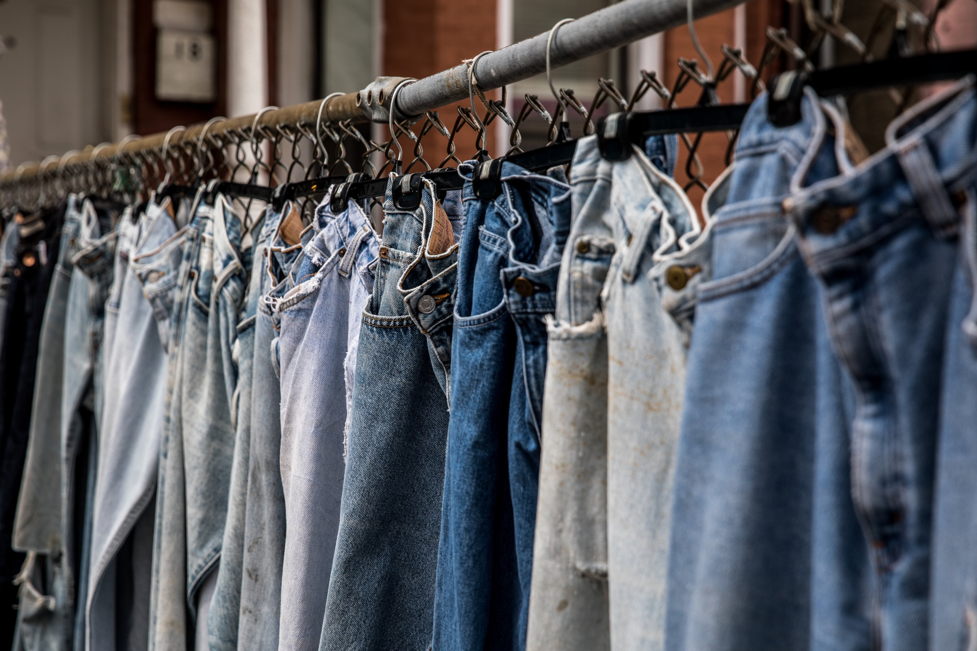 rack of jeans
