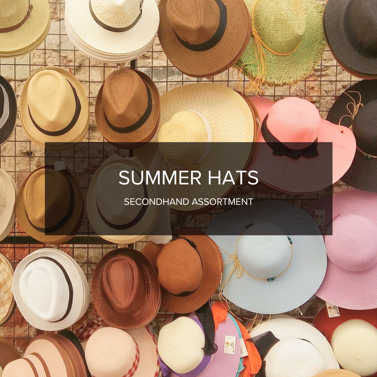 Summer Hats Assortment – 15 Piece Secondhand Lot