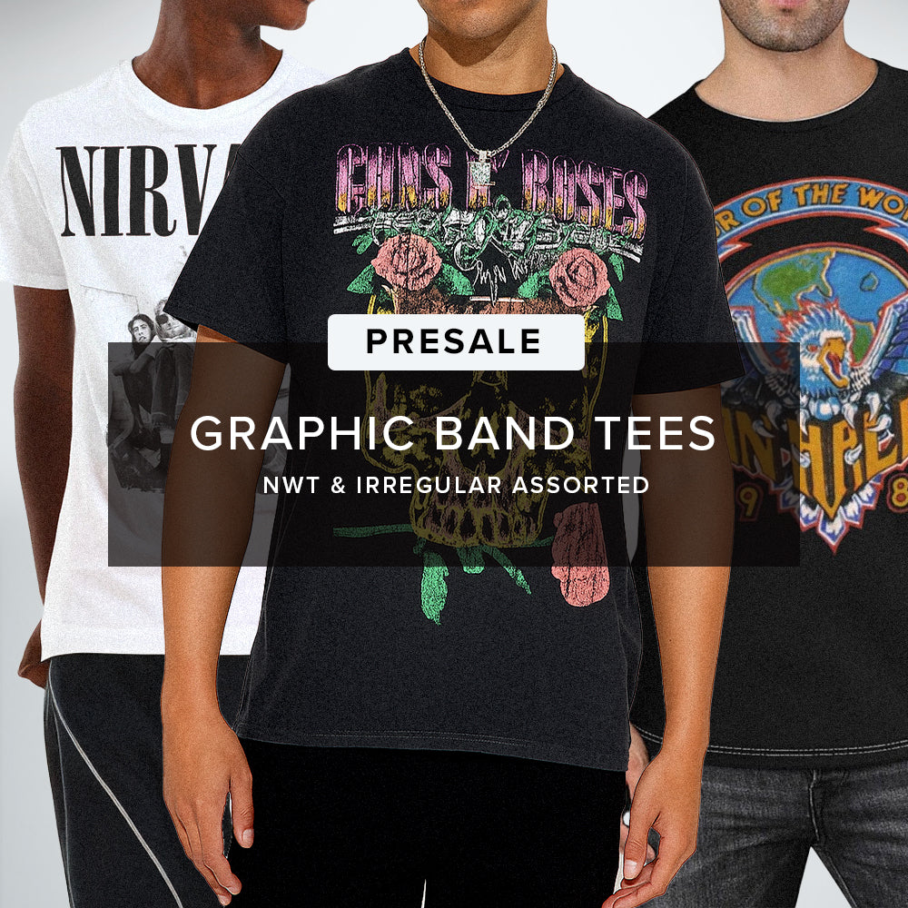 PRESALE: NWOT and Irregular Assorted Graphic Band Tees