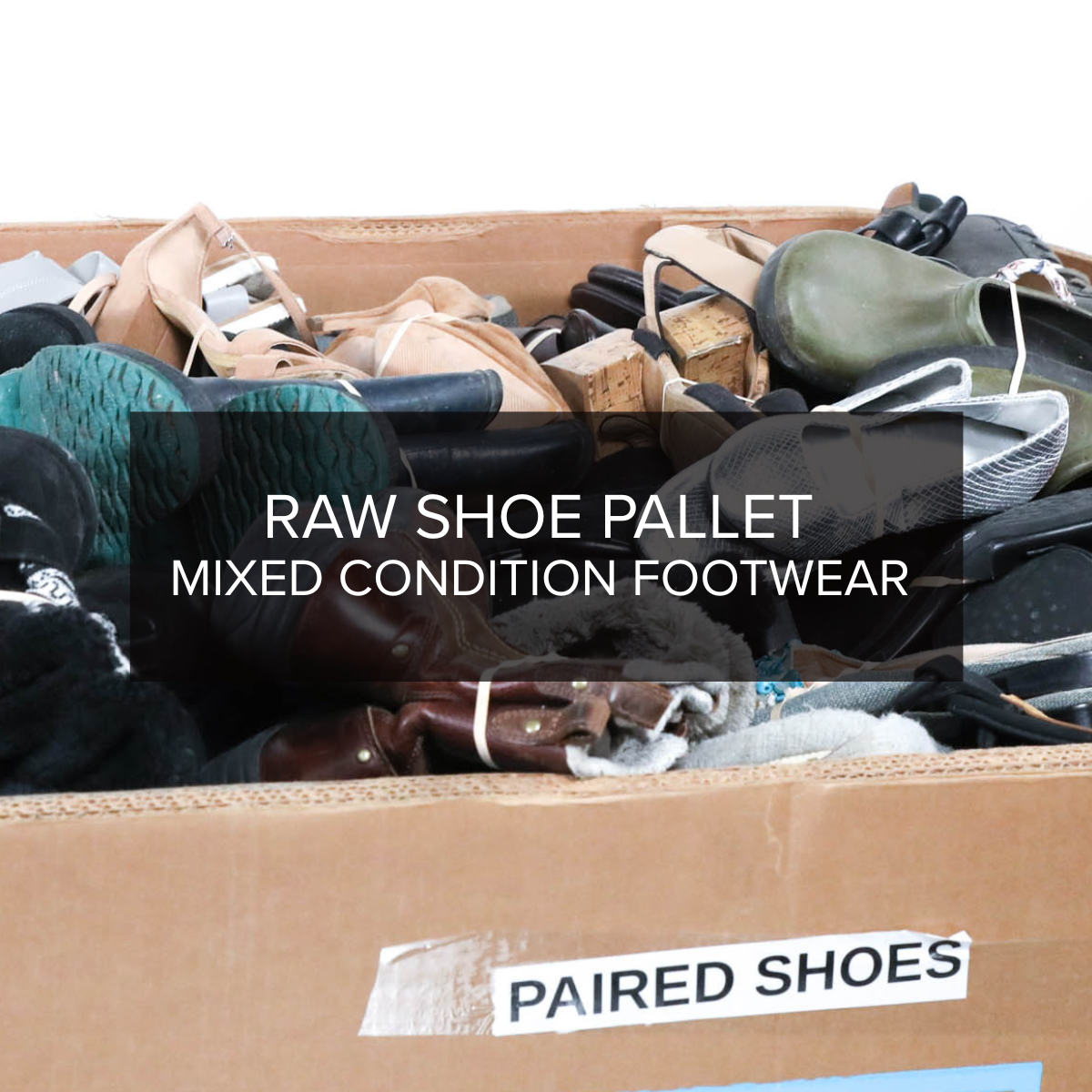 Raw Shoe Pallet — Mixed Condition Footwear (250 Pairs) - NuSource