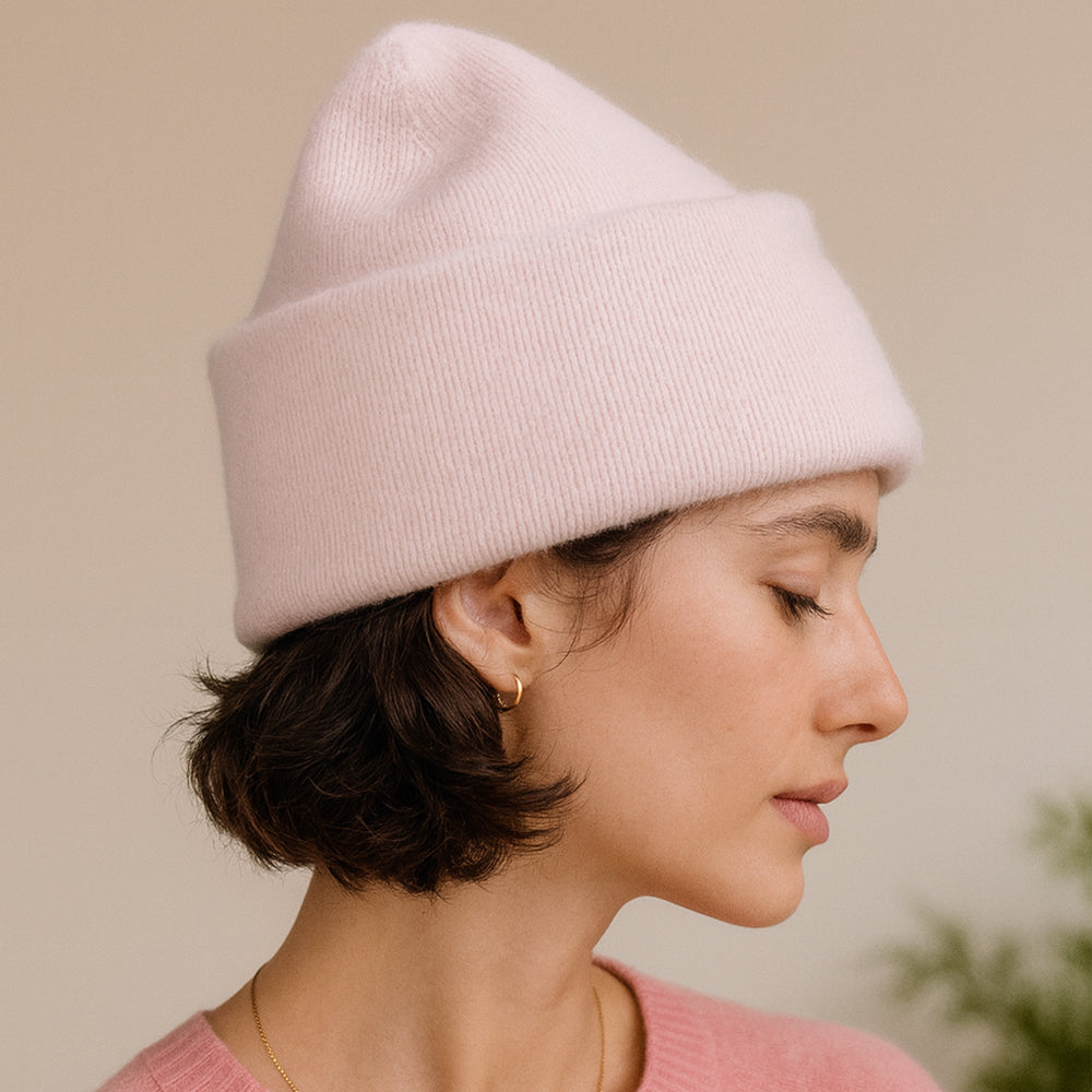 NWOT Everlane Recycled Cashmere Beanie The Cashmere Ribbed Beanie | Heathered Toffee – Everlane main image 3